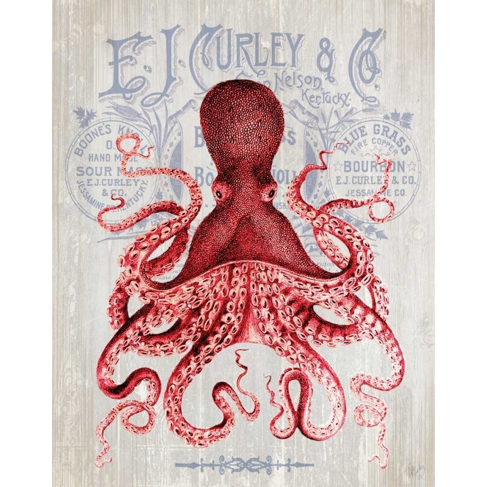 Octopus Prohibition Octopus On White Poster Print - Funky Fab-VARPDX191256D Image 1