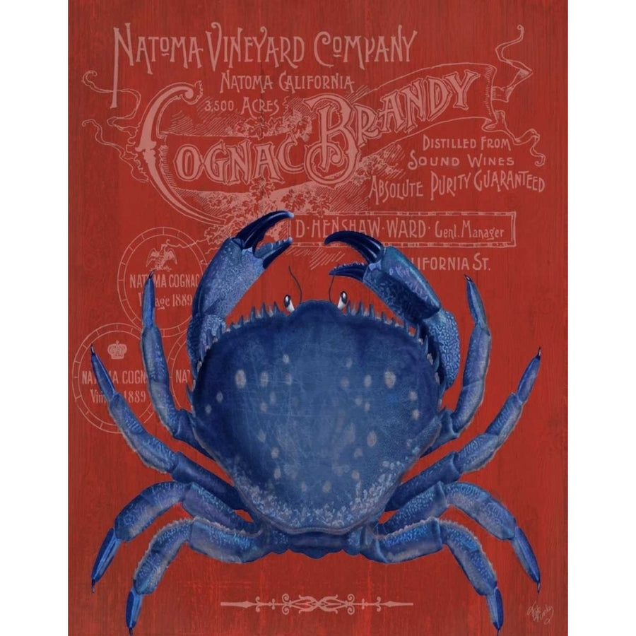 Crab Prohibition Crab On Red Poster Print - Funky Fab-VARPDX191258D Image 1