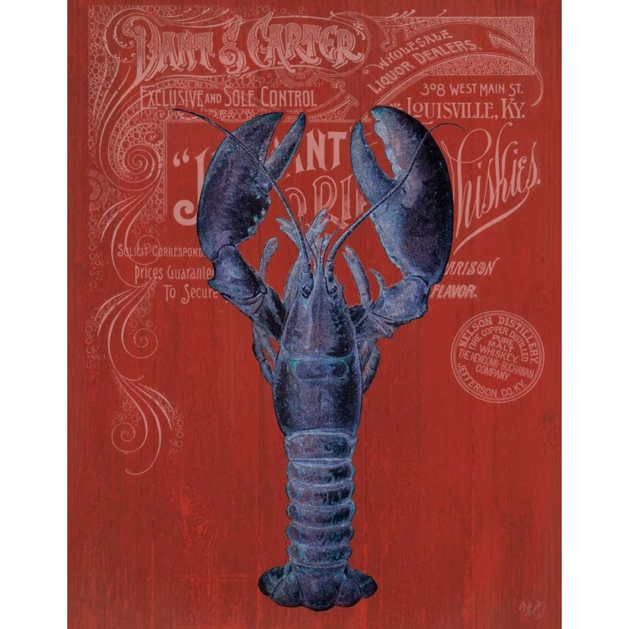 Lobster Prohibition Lobster On Red Poster Print - Funky Fab-VARPDX191261D Image 1