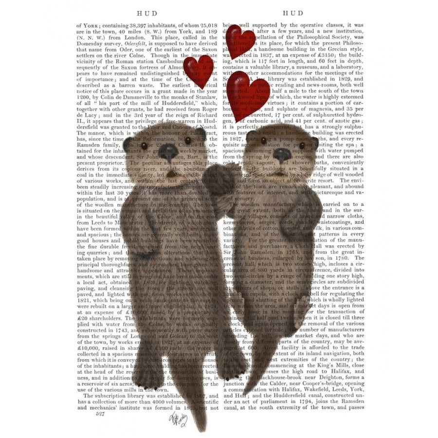 Otters Holding Hands Poster Print - Funky Fab-VARPDX191346D Image 1