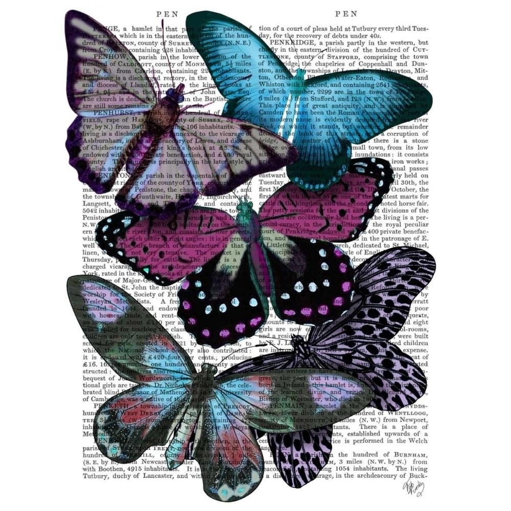 Big Bold Butterflies 5 Poster Print - Funky Fab-VARPDX191361D Image 1