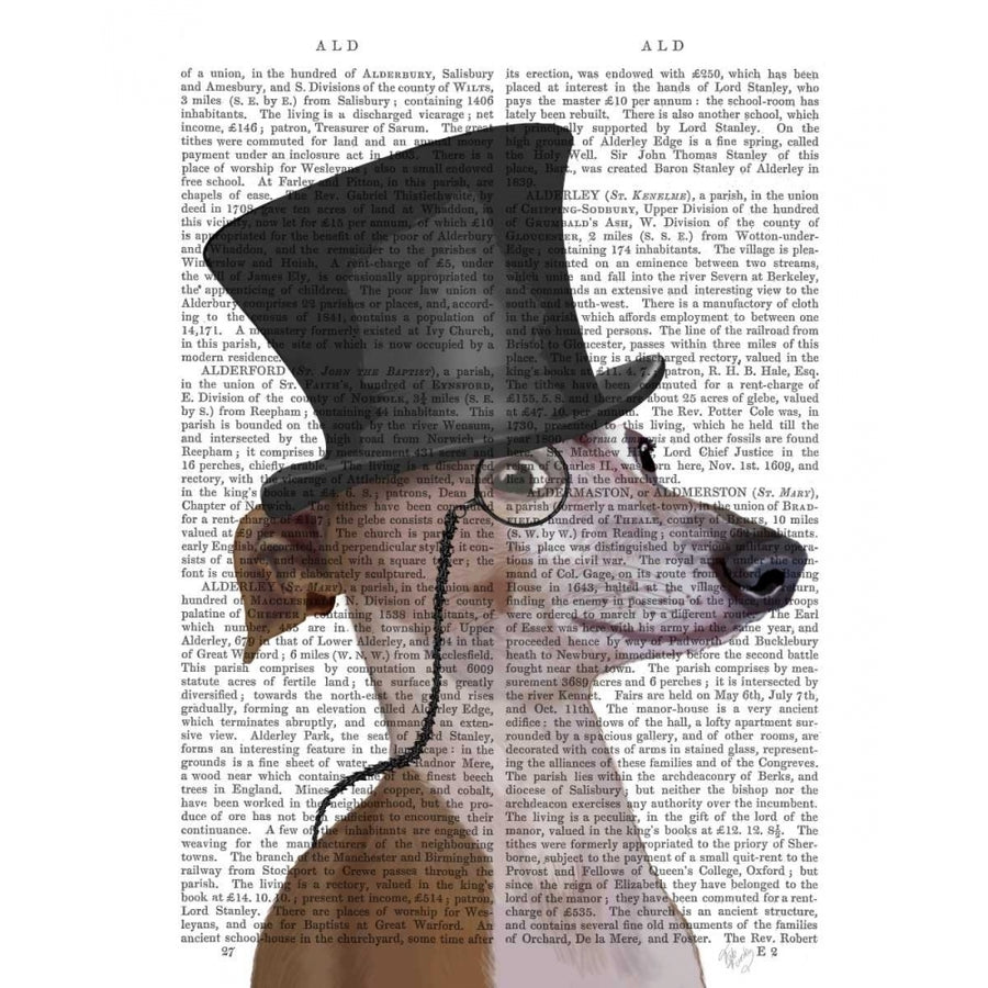 Greyhound Formal Hound and Hat Poster Print - Funky Fab-VARPDX191405D Image 1