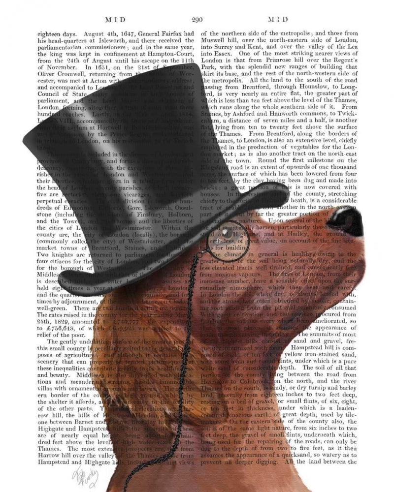 Red Setter Formal Hound and Hat Poster Print - Funky Fab-VARPDX191413D Image 1