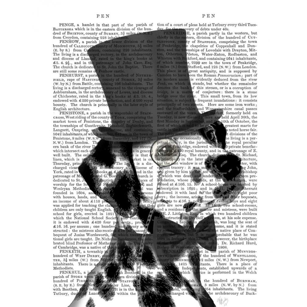 Dalmatian Formal Hound and Hat Poster Print - Funky Fab-VARPDX191418D Image 1