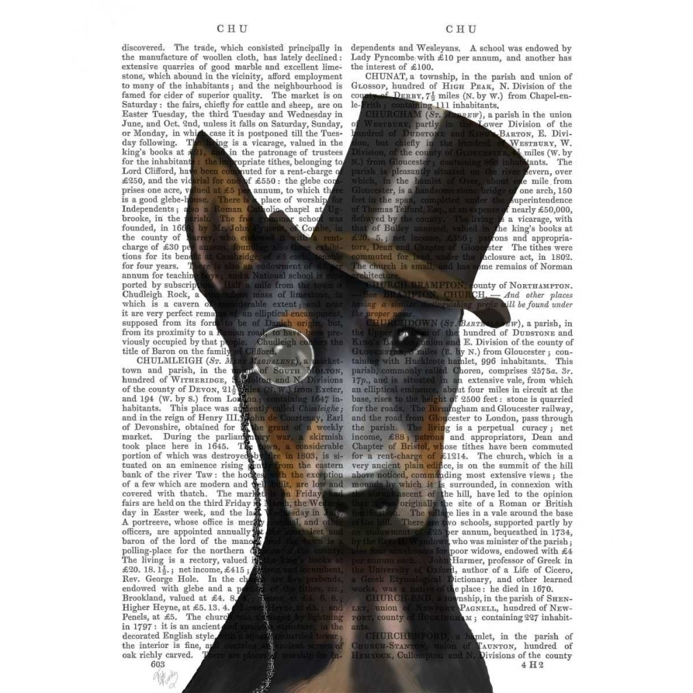 Doberman Formal Hound and Hat Poster Print - Funky Fab-VARPDX191416D Image 1