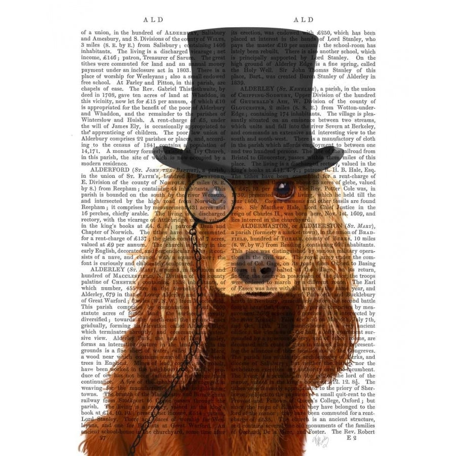 Cocker Spaniel Formal Hound and Hat Poster Print - Funky Fab-VARPDX191415D Image 1