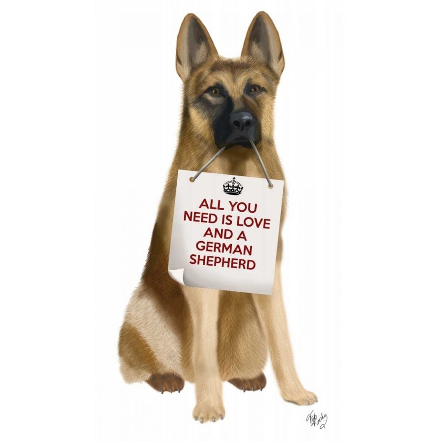 Love and German Shepherd Poster Print - Funky Fab-VARPDX191437D Image 1