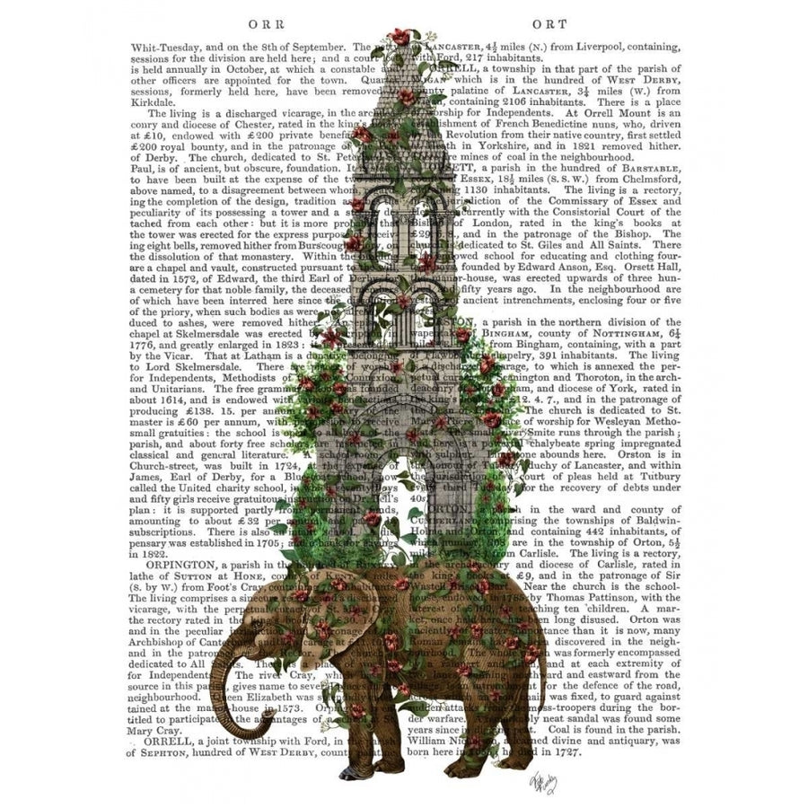 Elephant Tower Poster Print - Funky Fab-VARPDX191496D Image 1