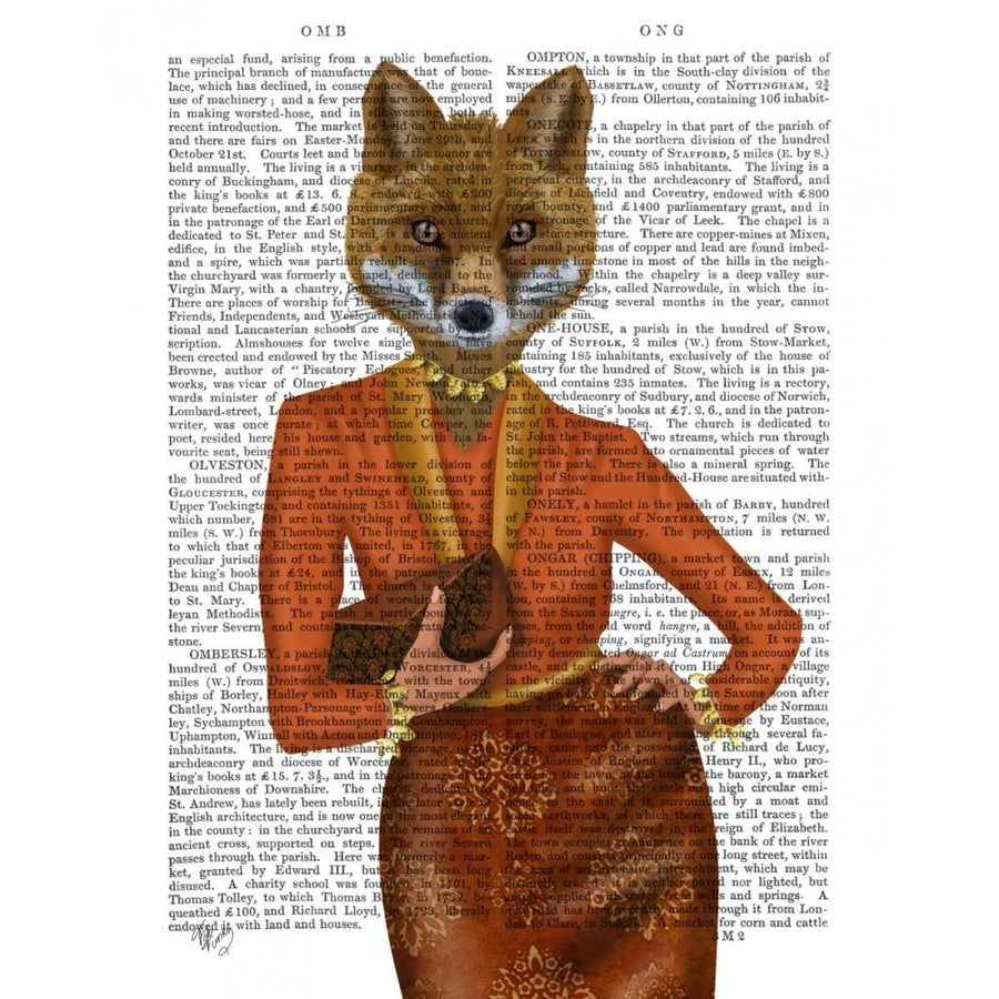 Fox in Orange Portrait Poster Print - Funky Fab-VARPDX191501D Image 1