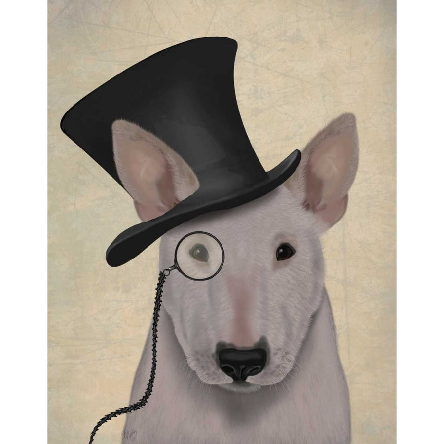 Bull Terrier Formal Hound and Hat Poster Print - Funky Fab-VARPDX191591D Image 1