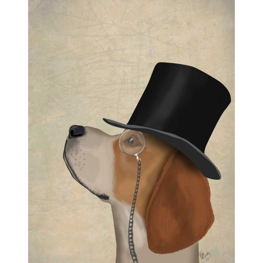 Beagle Formal Hound and Hat Poster Print - Funky Fab-VARPDX191589D Image 1