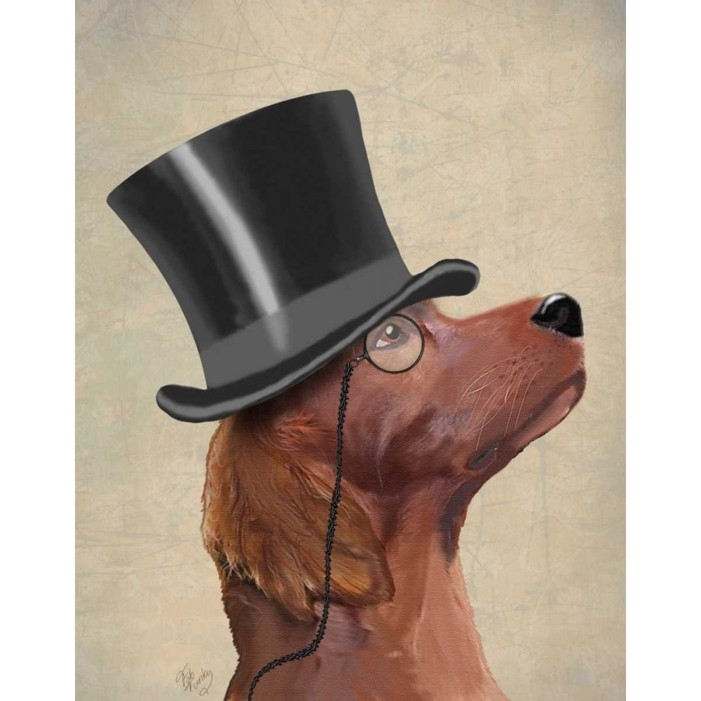 Red Setter Formal Hound and Hat Poster Print - Funky Fab-VARPDX191590D Image 1