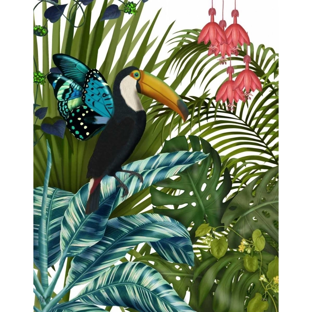 Toucan in Tropical Forest Poster Print - Funky Fab-VARPDX191636D Image 1