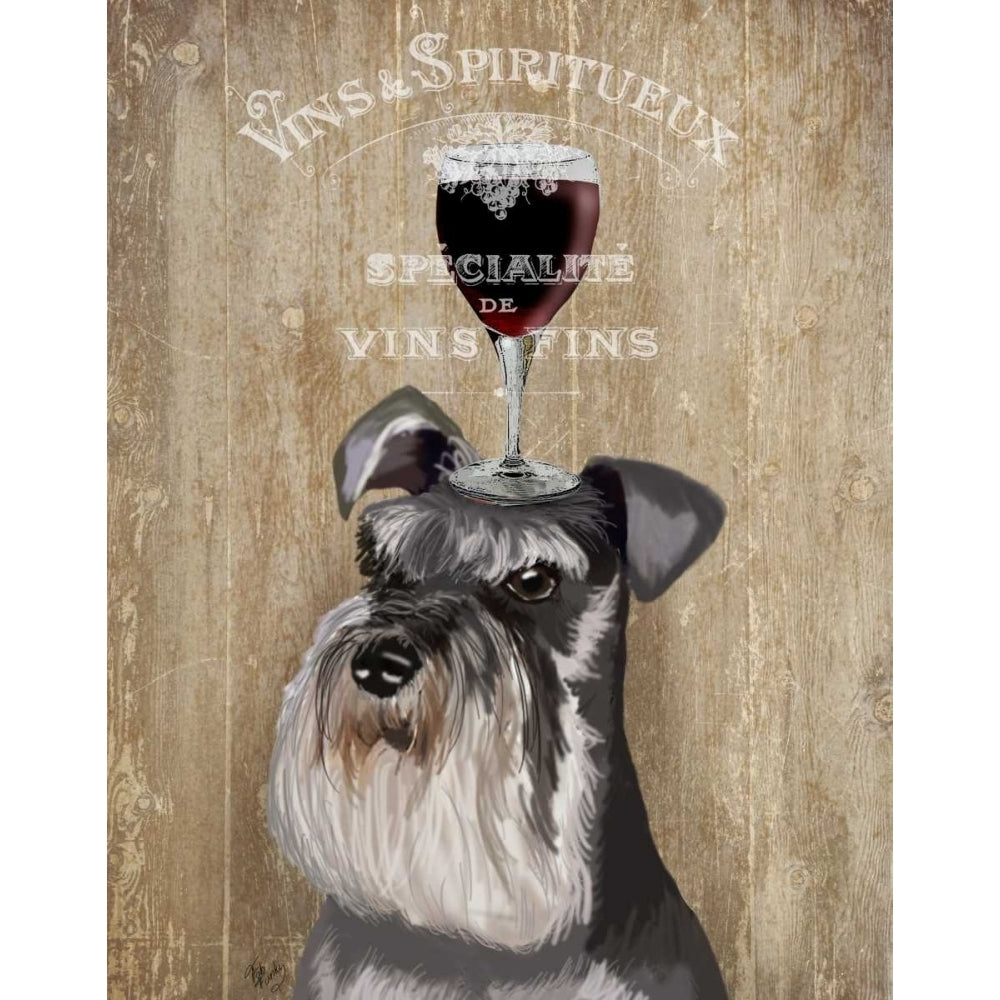 Dog Au Vin Schnauzer Poster Print - Funky Fab-VARPDX191817D Image 1