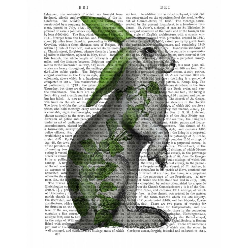 Hare with Green Ears Poster Print - Funky Fab-VARPDX191873D Image 1