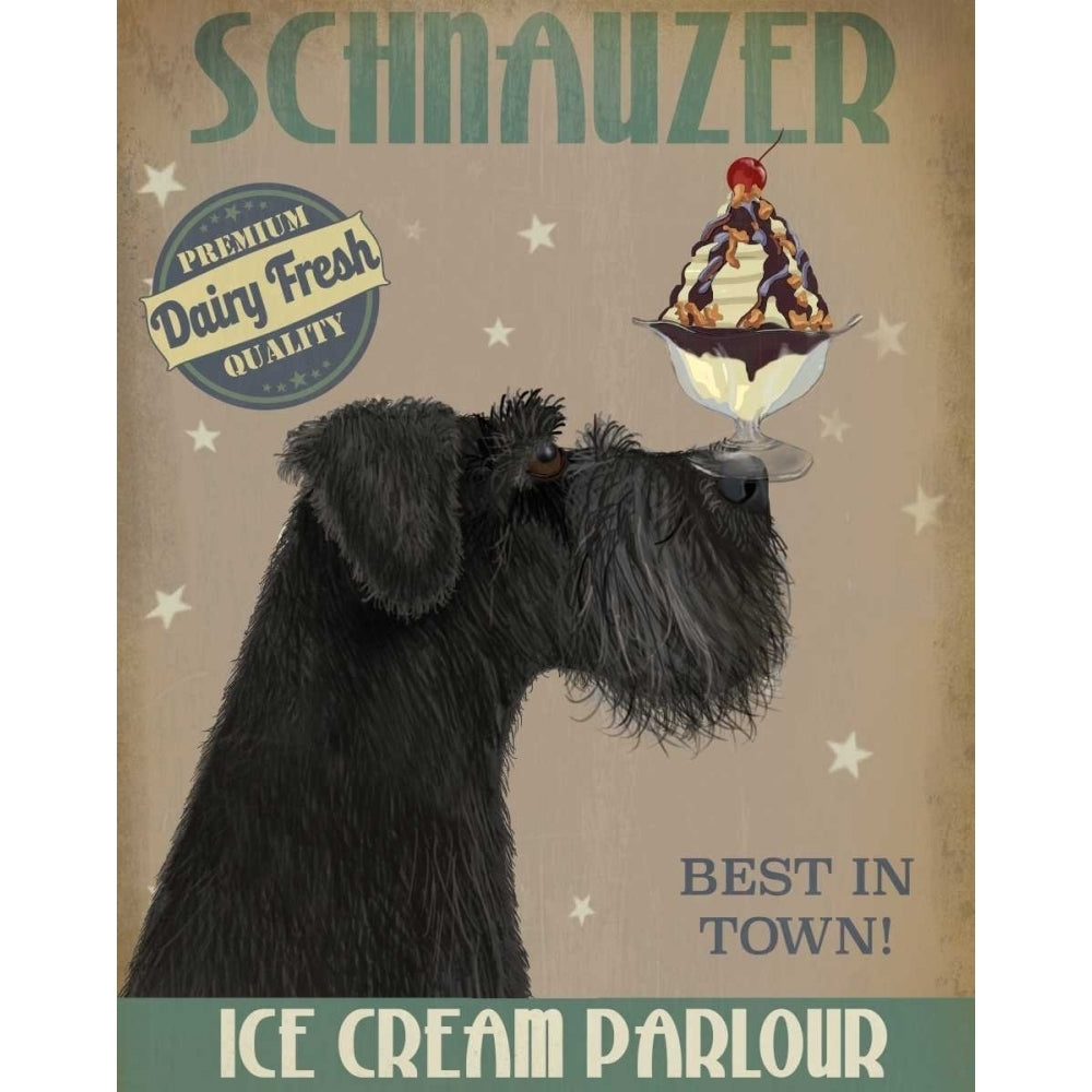 Schnauzer Black Ice Cream Poster Print - Funky Fab-VARPDX191963D Image 1