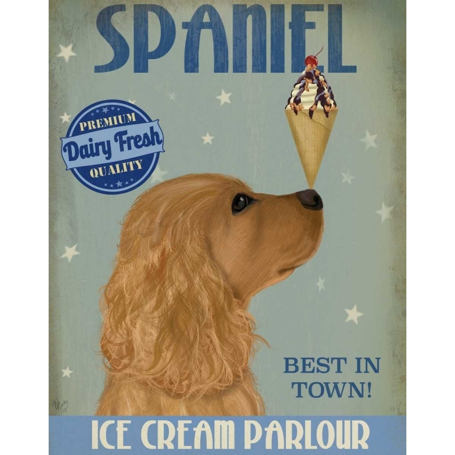 Cocker Spaniel Golden Ice Cream Poster Print - Funky Fab-VARPDX191941D Image 1