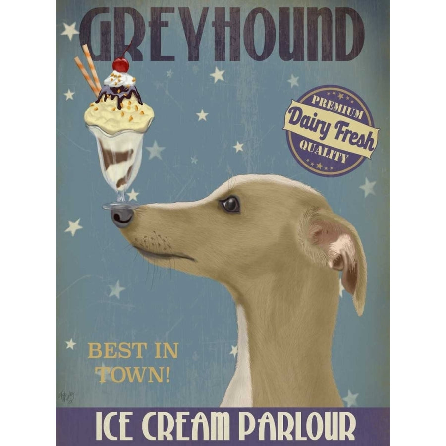 Greyhound Tan Ice Cream Poster Print - Funky Fab-VARPDX191952D Image 1