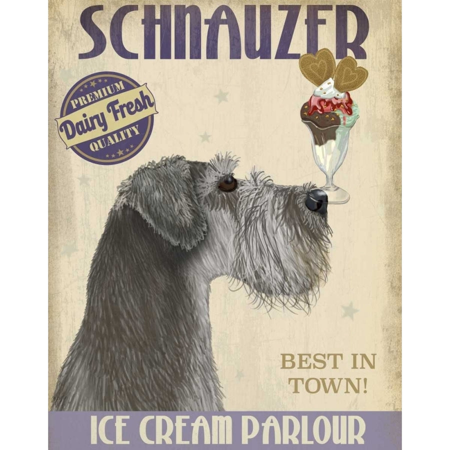 Schnauzer Grey Ice Cream Poster Print - Funky Fab-VARPDX191964D Image 1