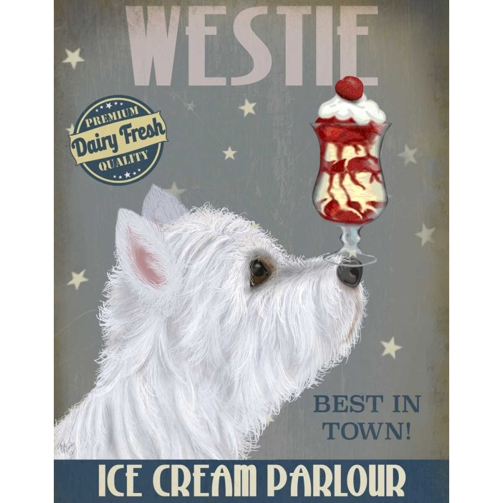 Westie Ice Cream Poster Print - Funky Fab-VARPDX191972D Image 1