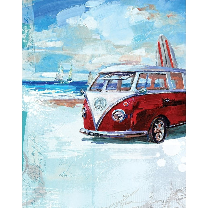 Red Camper Van Poster Print by Harrison Ripley-VARPDX19202 Image 1