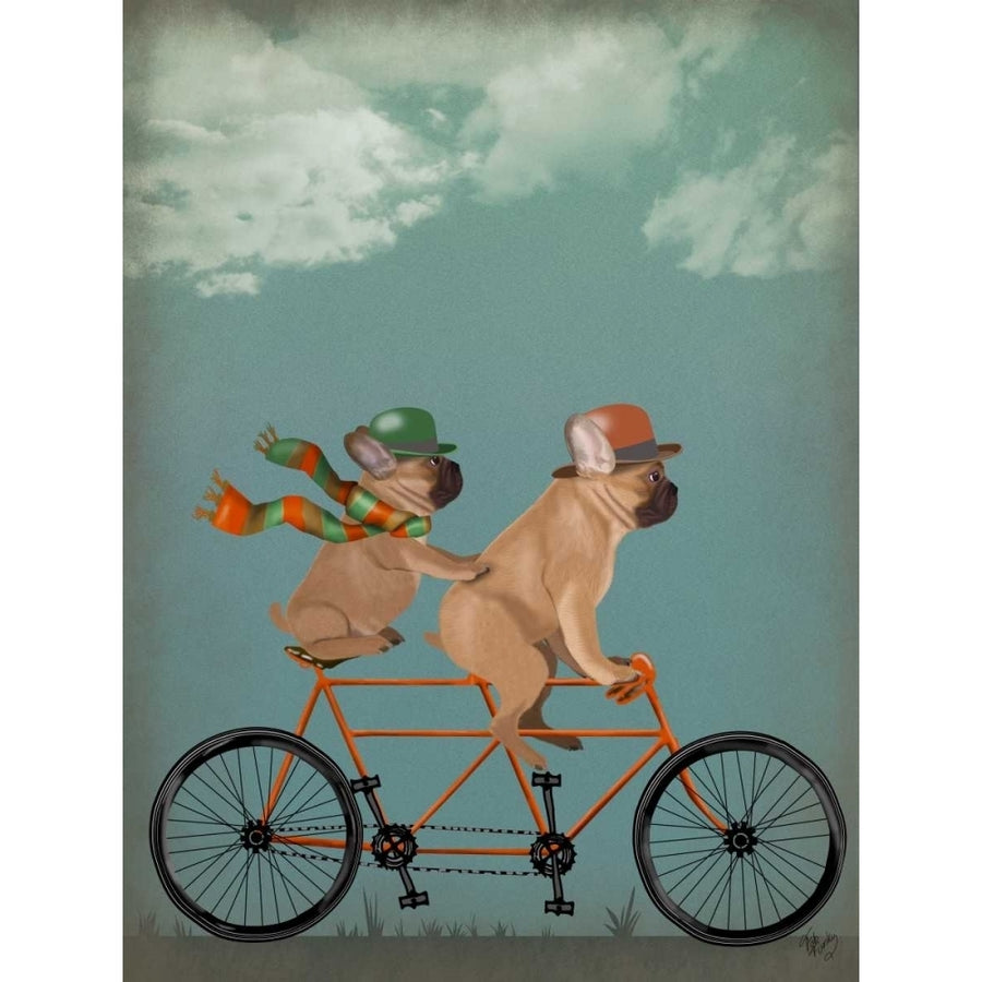 French Bulldog Tandem Poster Print - Funky Fab-VARPDX192032D Image 1