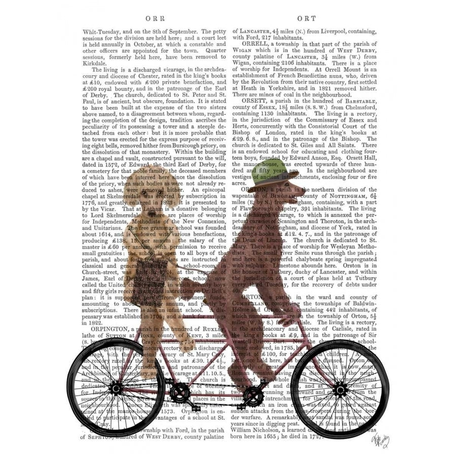 Poodle Tandem Poster Print - Funky Fab-VARPDX192069D Image 1