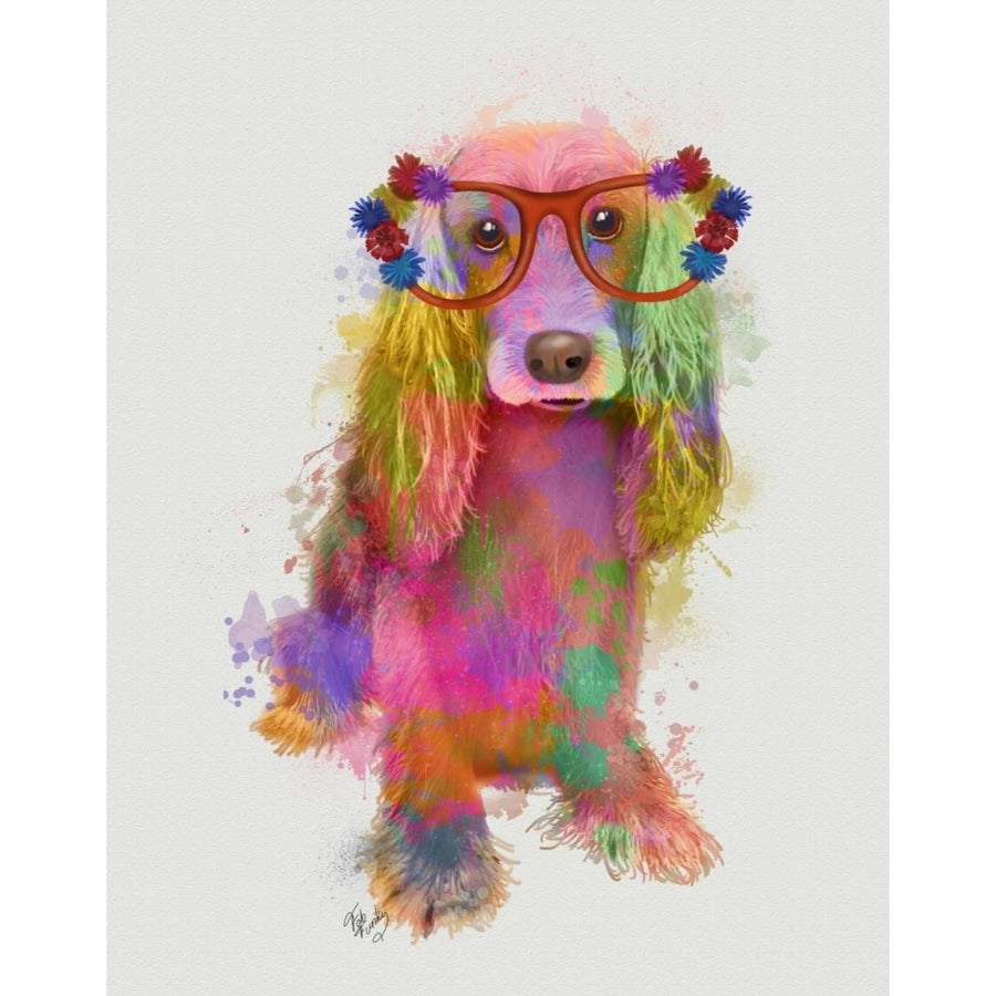 Rainbow Splash Cocker Spaniel Full Poster Print - Funky Fab-VARPDX192094D Image 1