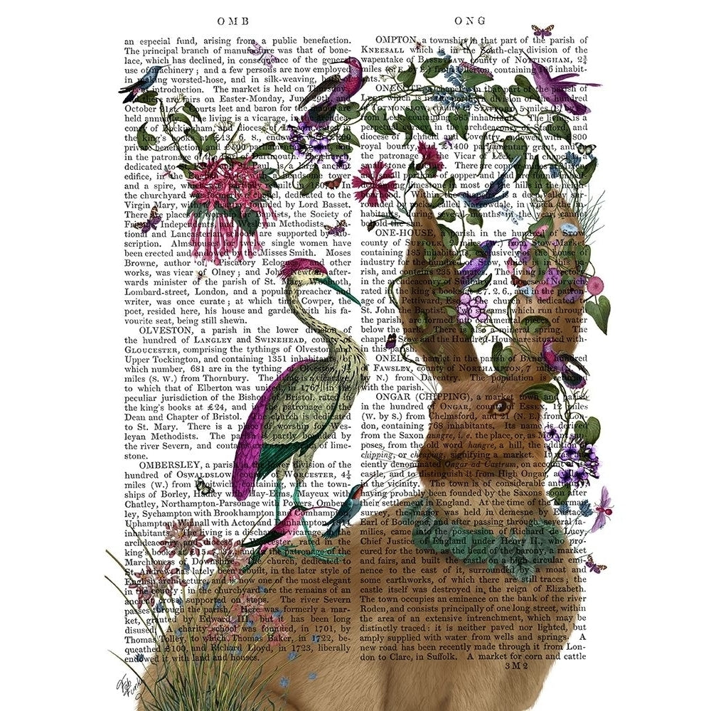 Hare Birdkeeper and Heron Poster Print - Funky Fab-VARPDX192171D Image 1