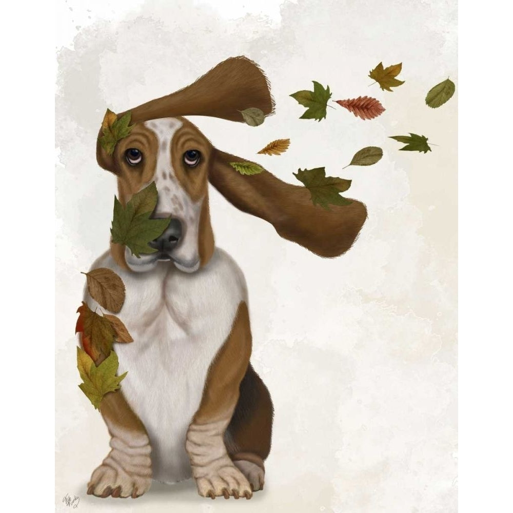 Basset Hound Windswept and Interesting Poster Print - Funky Fab-VARPDX192183D Image 1