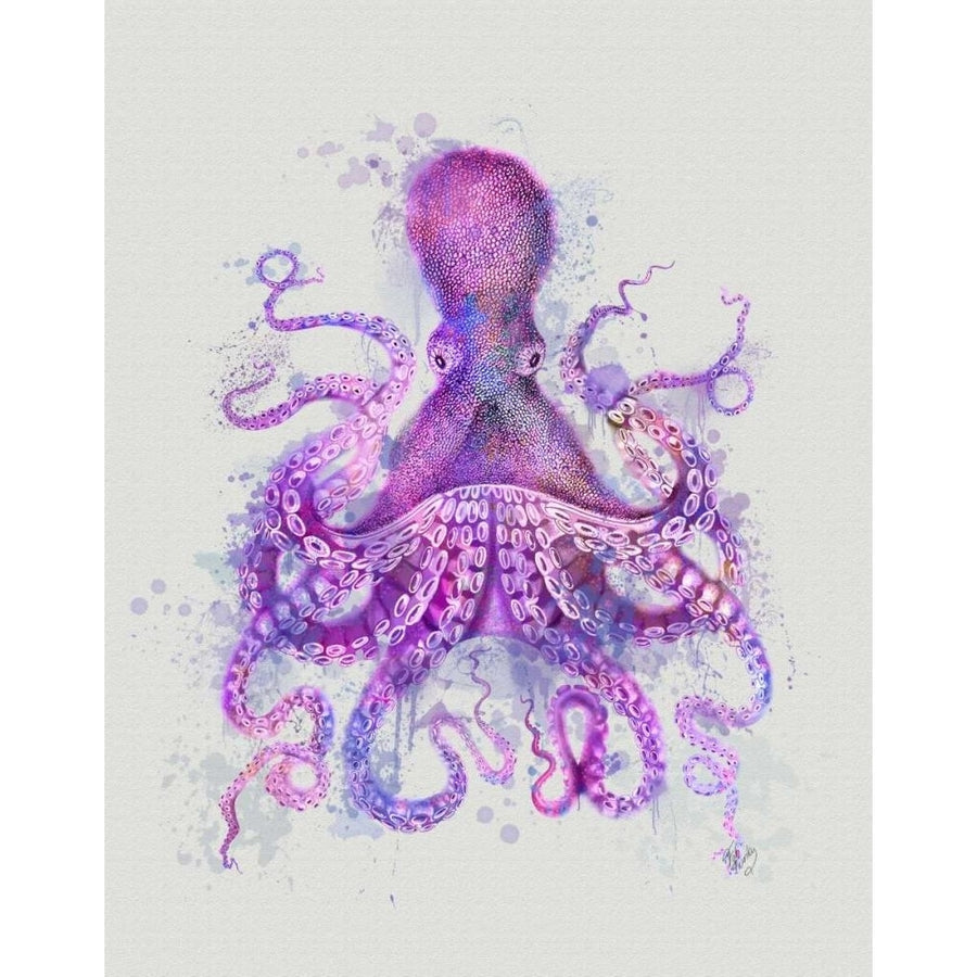 Octopus Rainbow Splash Pink Poster Print - Funky Fab-VARPDX192209D Image 1