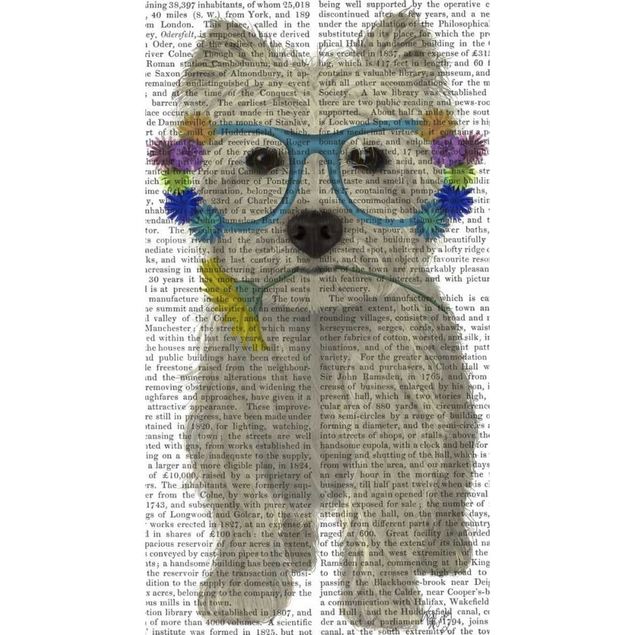 West Highland Terrier Flower Glasses Poster Print - Funky Fab-VARPDX192232D Image 1