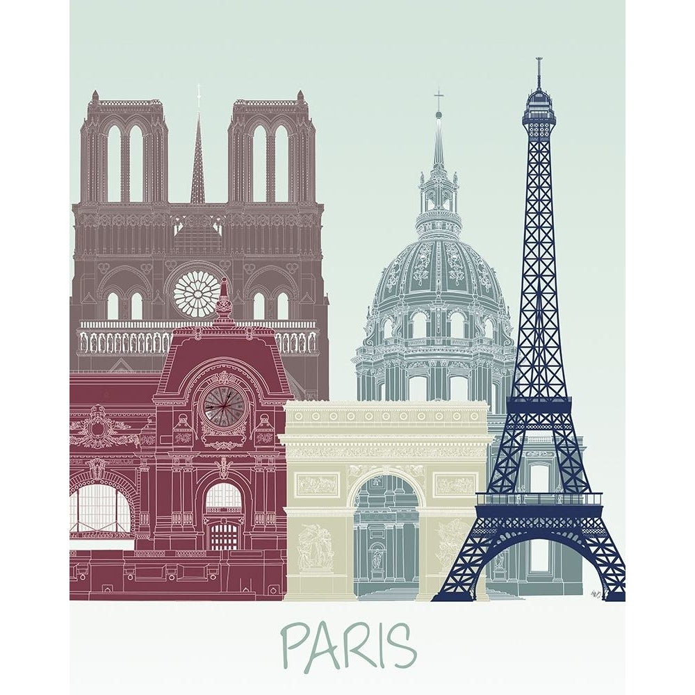 Paris Skyline Poster Print - Funky Fab-VARPDX192408GG Image 1