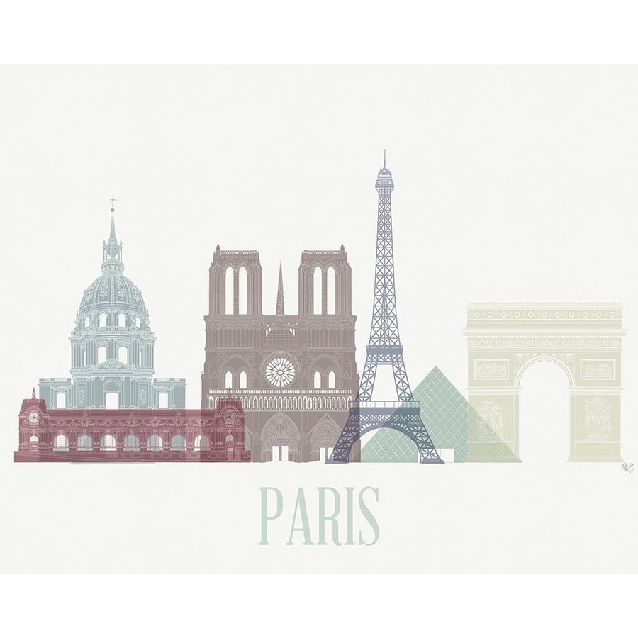 Paris Skyline Poster Print - Funky Fab-VARPDX192405GG Image 1