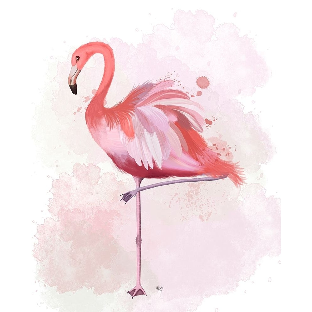 Fluffy Flamingo 4 Poster Print - Funky Fab-VARPDX192449GG Image 1