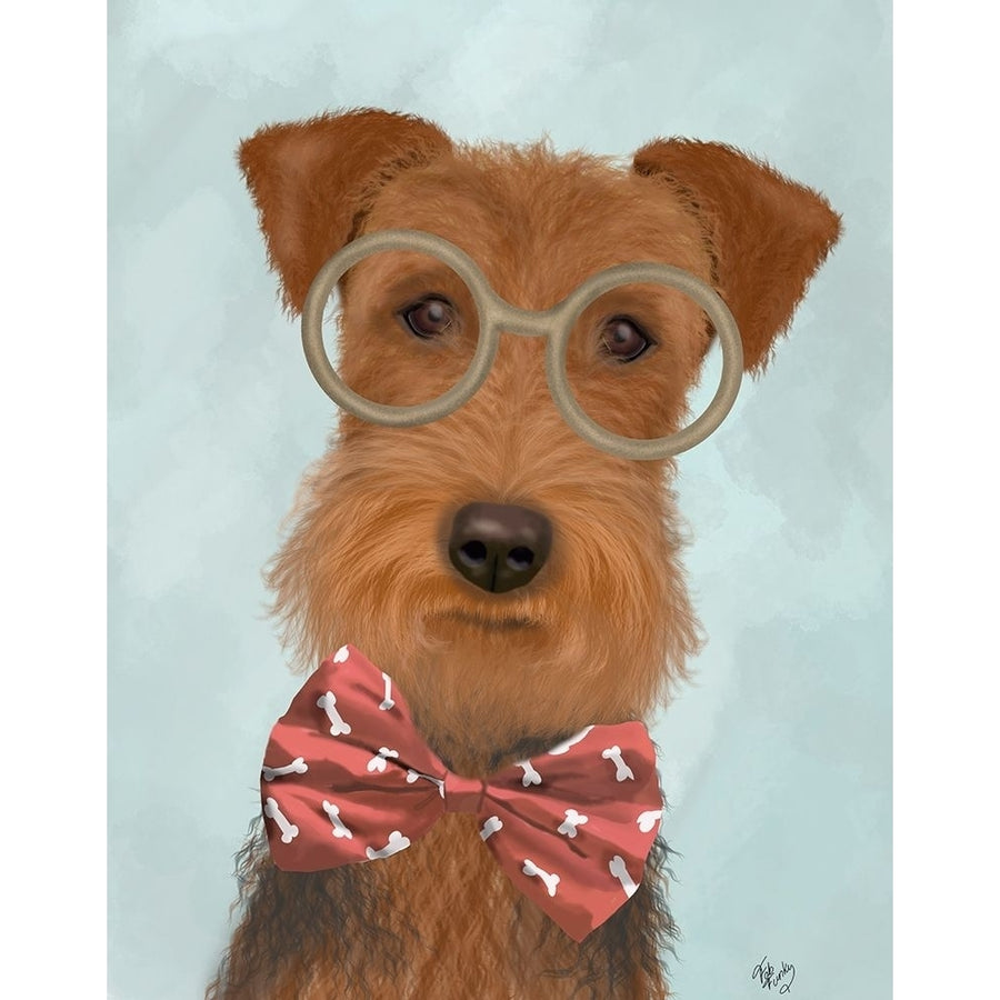 Airedale with Glasses and Bow Tie Poster Print - Funky Fab-VARPDX192484D Image 1