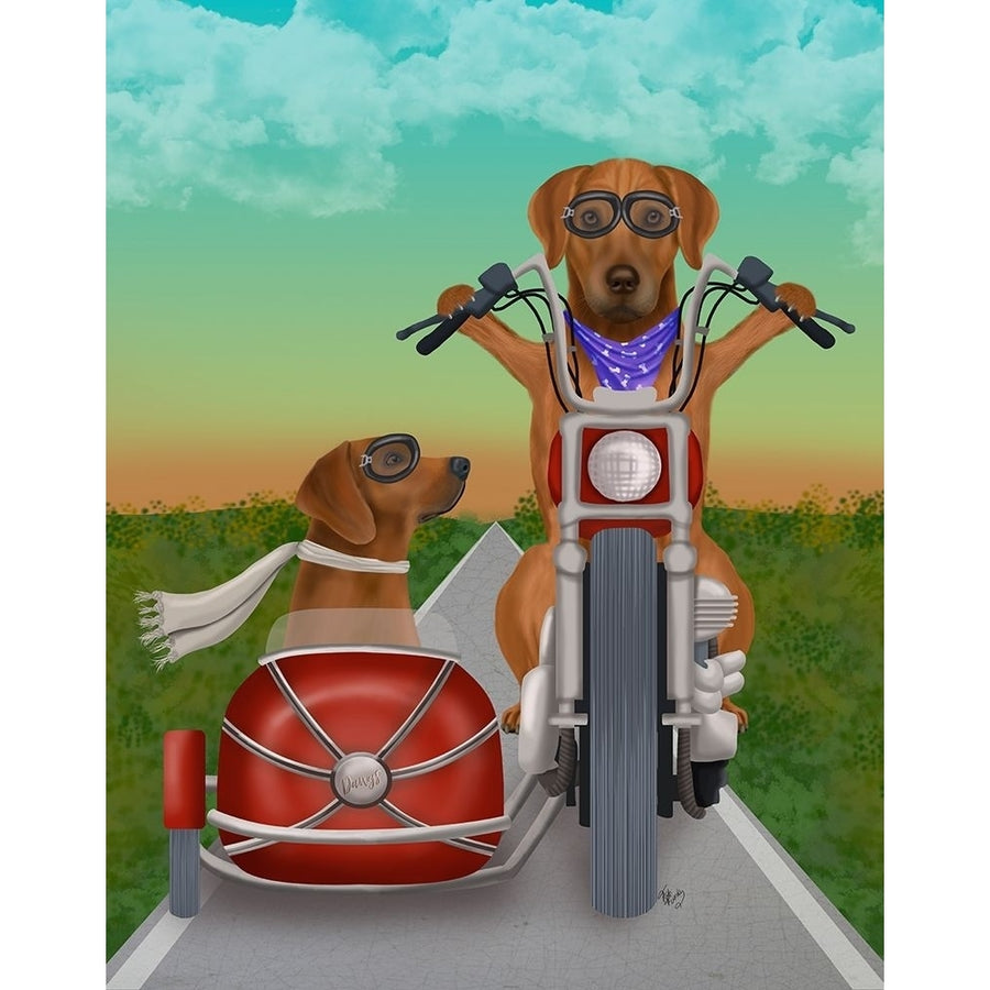 Rhodesian Ridgeback Chopper and Sidecar Poster Print - Funky Fab-VARPDX192627D Image 1