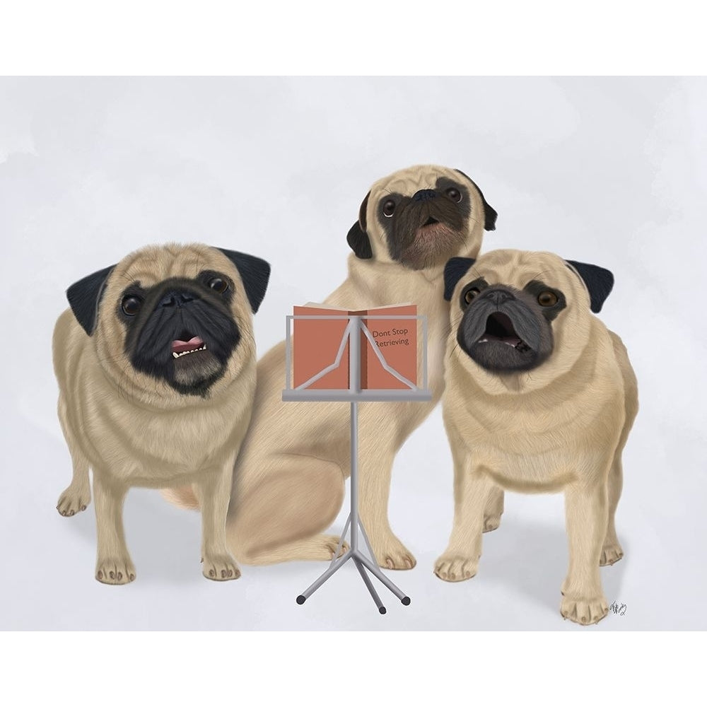 Pug Choir Poster Print - Funky Fab-VARPDX192631D Image 1