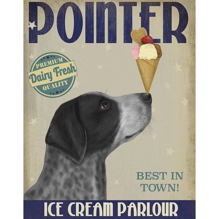 German Shorthaired Pointer Ice Cream Black Poster Print - Funky Fab-VARPDX192619D Image 1