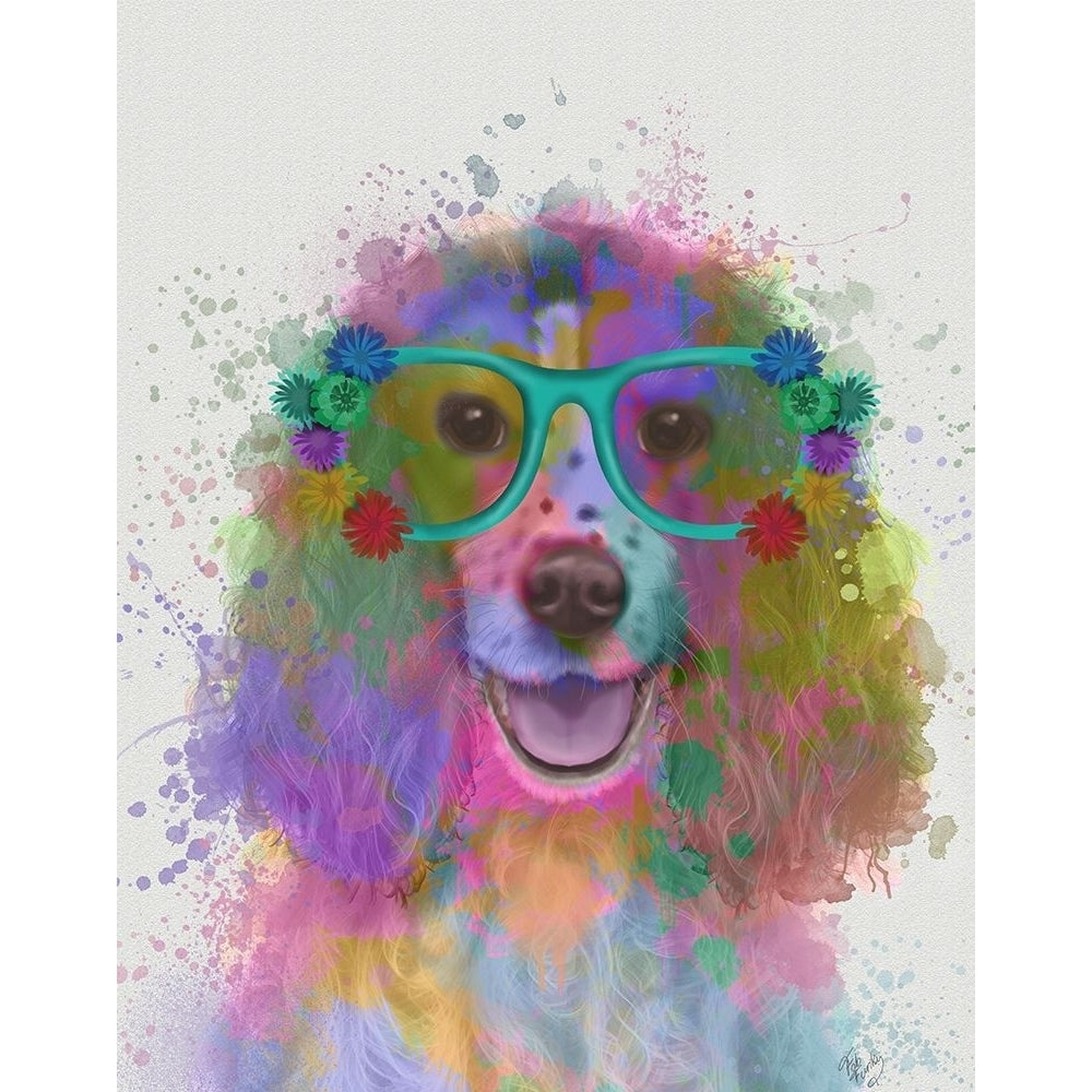 Springer Spaniel Rainbow Splash Poster Print - Funky Fab-VARPDX192648D Image 1