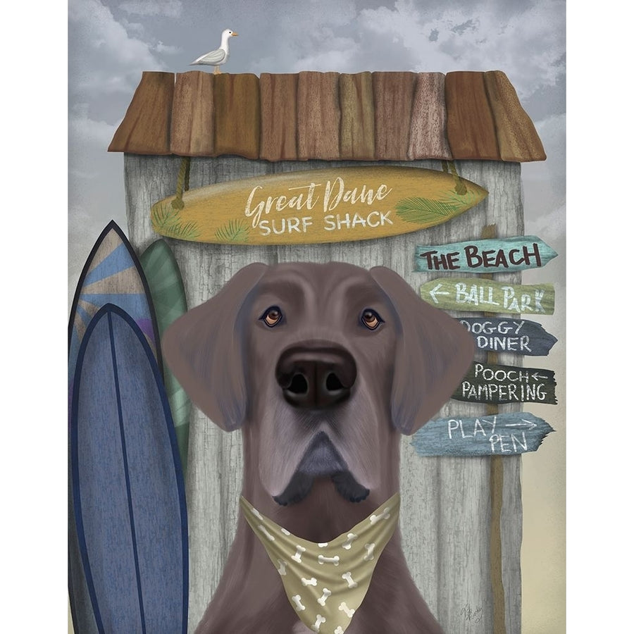 Great Dane Surf Shack Poster Print - Funky Fab-VARPDX192660D Image 1