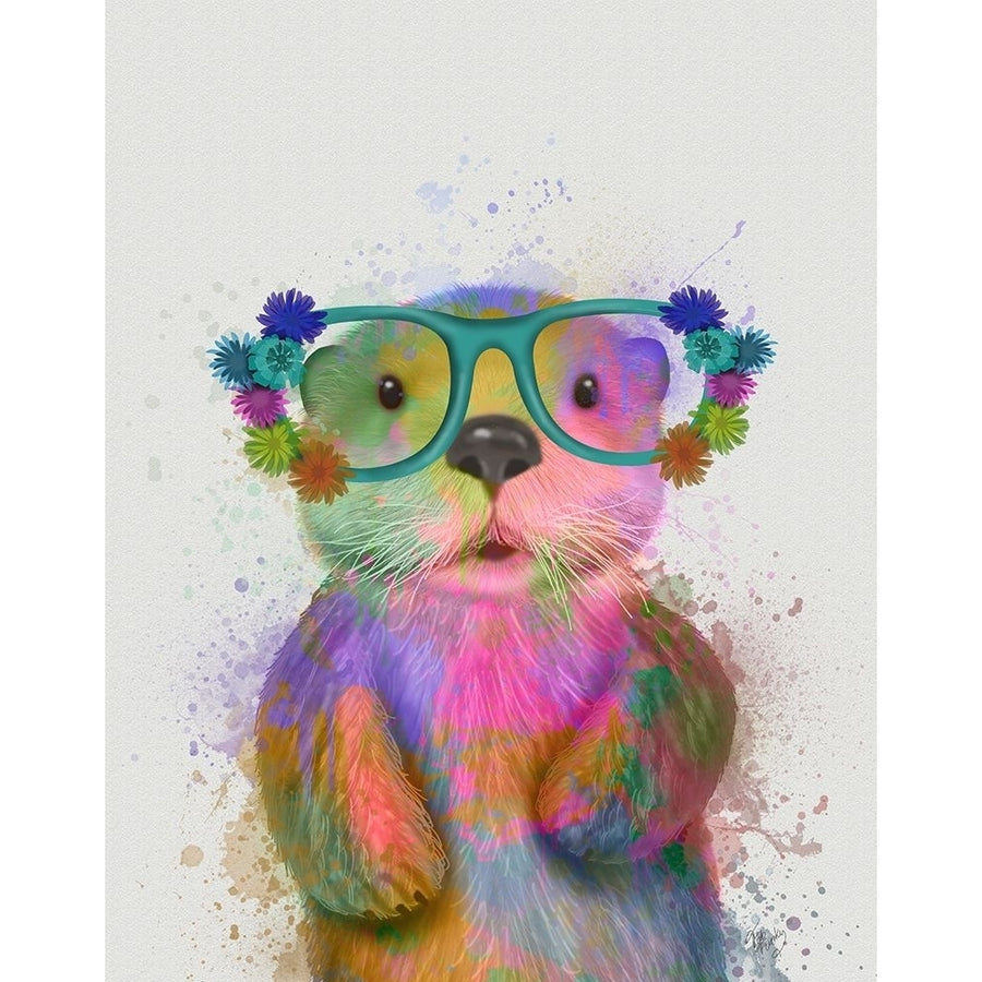 Otter Rainbow Splash Poster Print - Funky Fab-VARPDX192645D Image 1