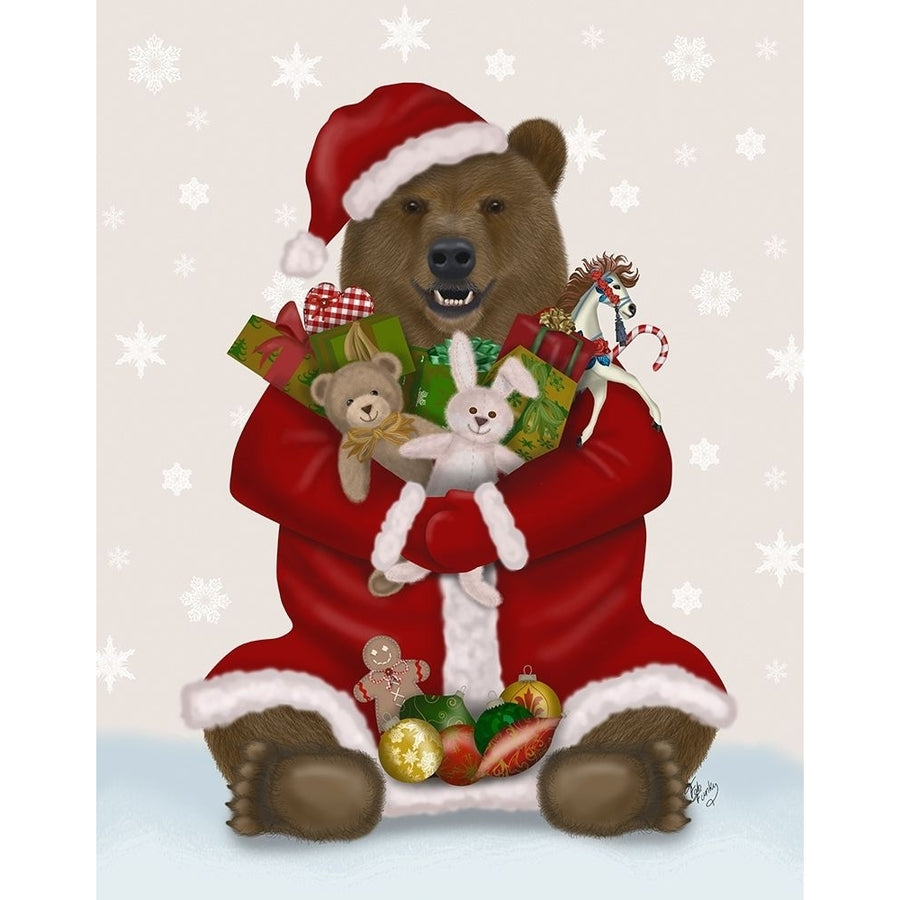 Christmas Christmas Present Bear Hug Poster Print - Funky Fab-VARPDX192687D Image 1