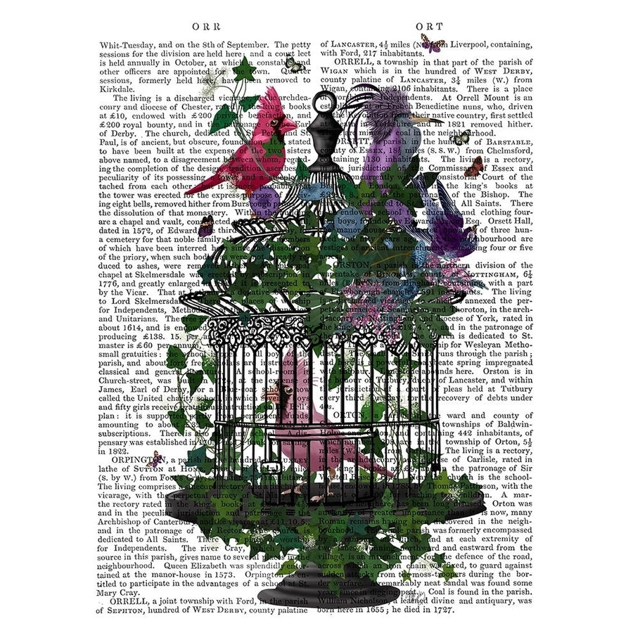 Flower Birdcage 1 Poster Print - Funky Fab-VARPDX192734D Image 1