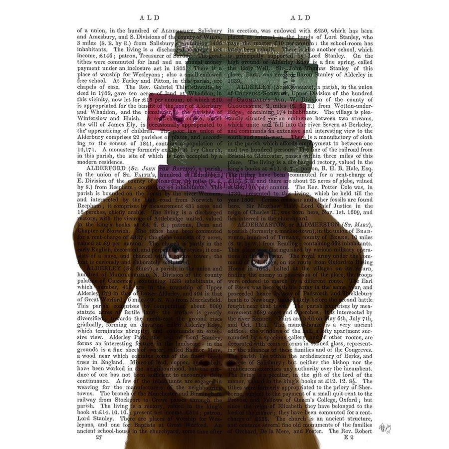 Brown Labrador and Books Poster Print - Funky Fab-VARPDX192753D Image 1