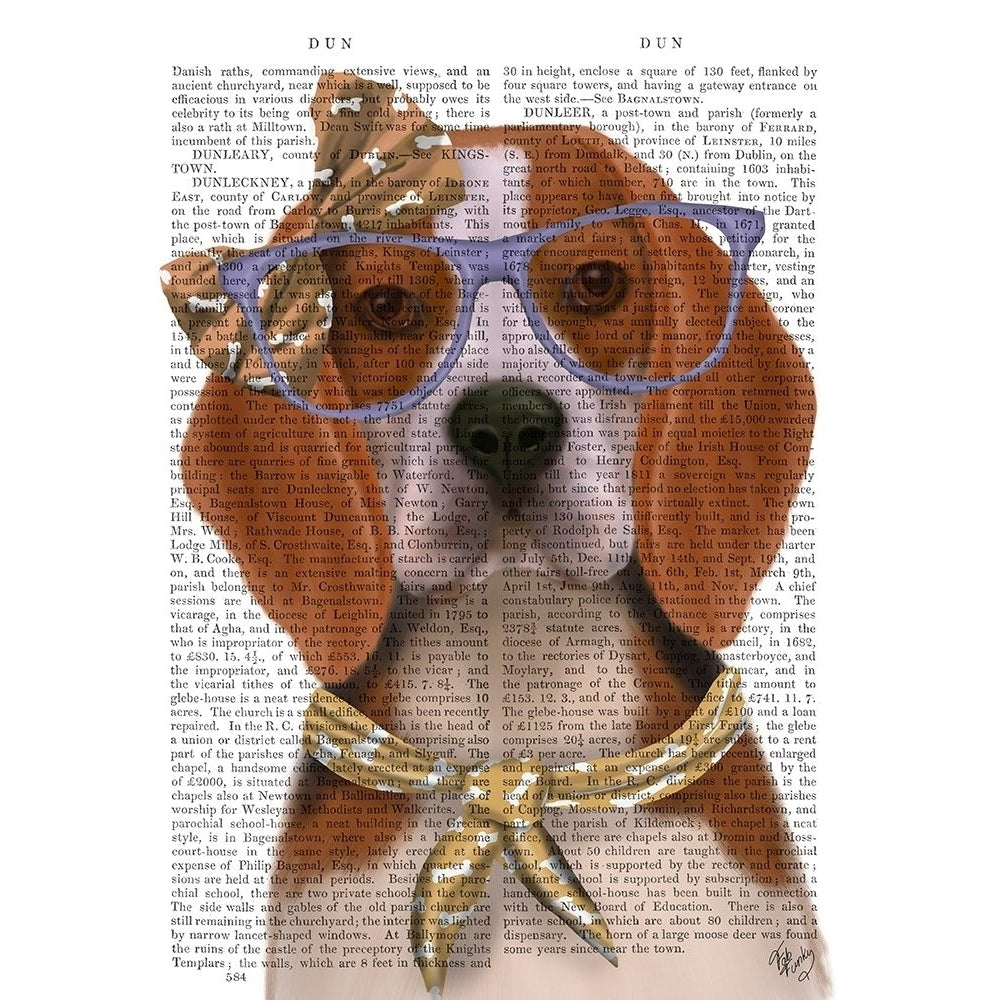 Beagle with Glasses and Scarf Poster Print - Funky Fab-VARPDX192773D Image 1