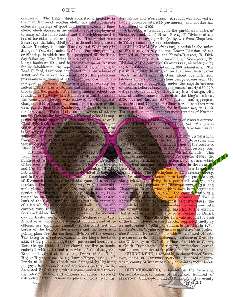 Shih Tzu with Cocktail Poster Print - Funky Fab-VARPDX192852D Image 1