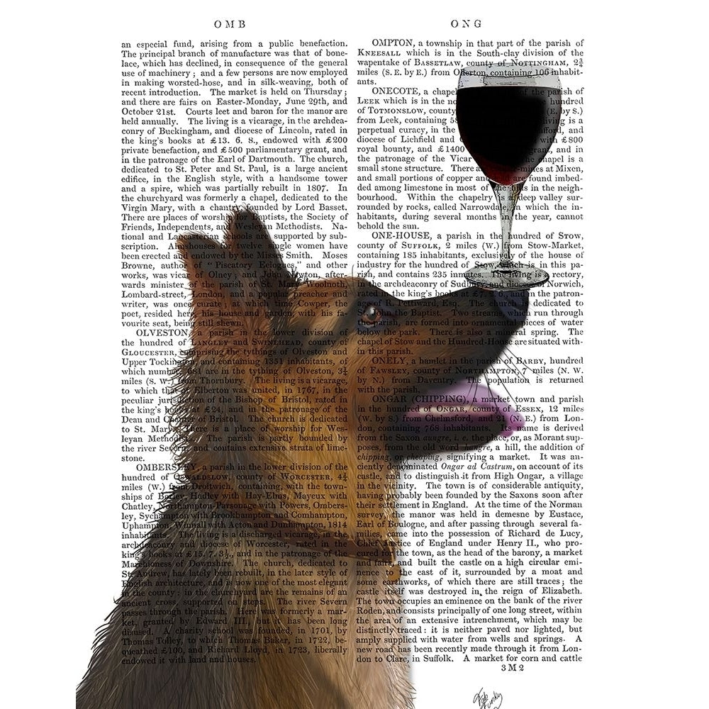 Dog Au Vin German Shepherd Poster Print - Funky Fab-VARPDX192857D Image 1