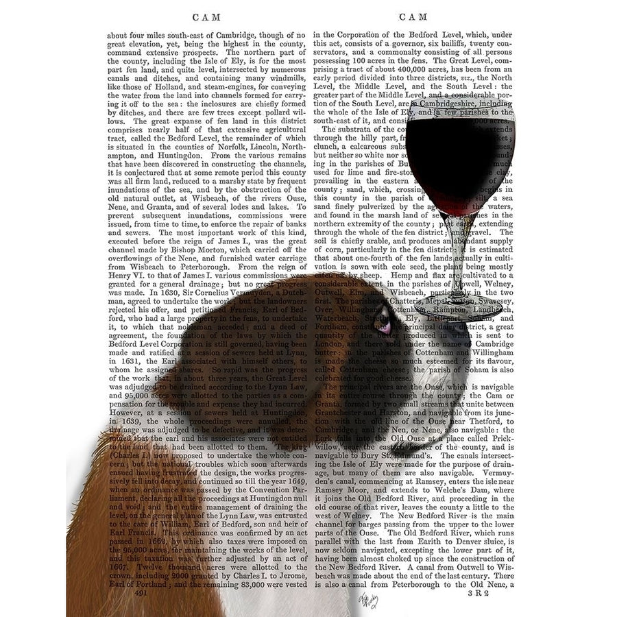 Dog Au Vin St Bernard Poster Print - Funky Fab-VARPDX192859D Image 1