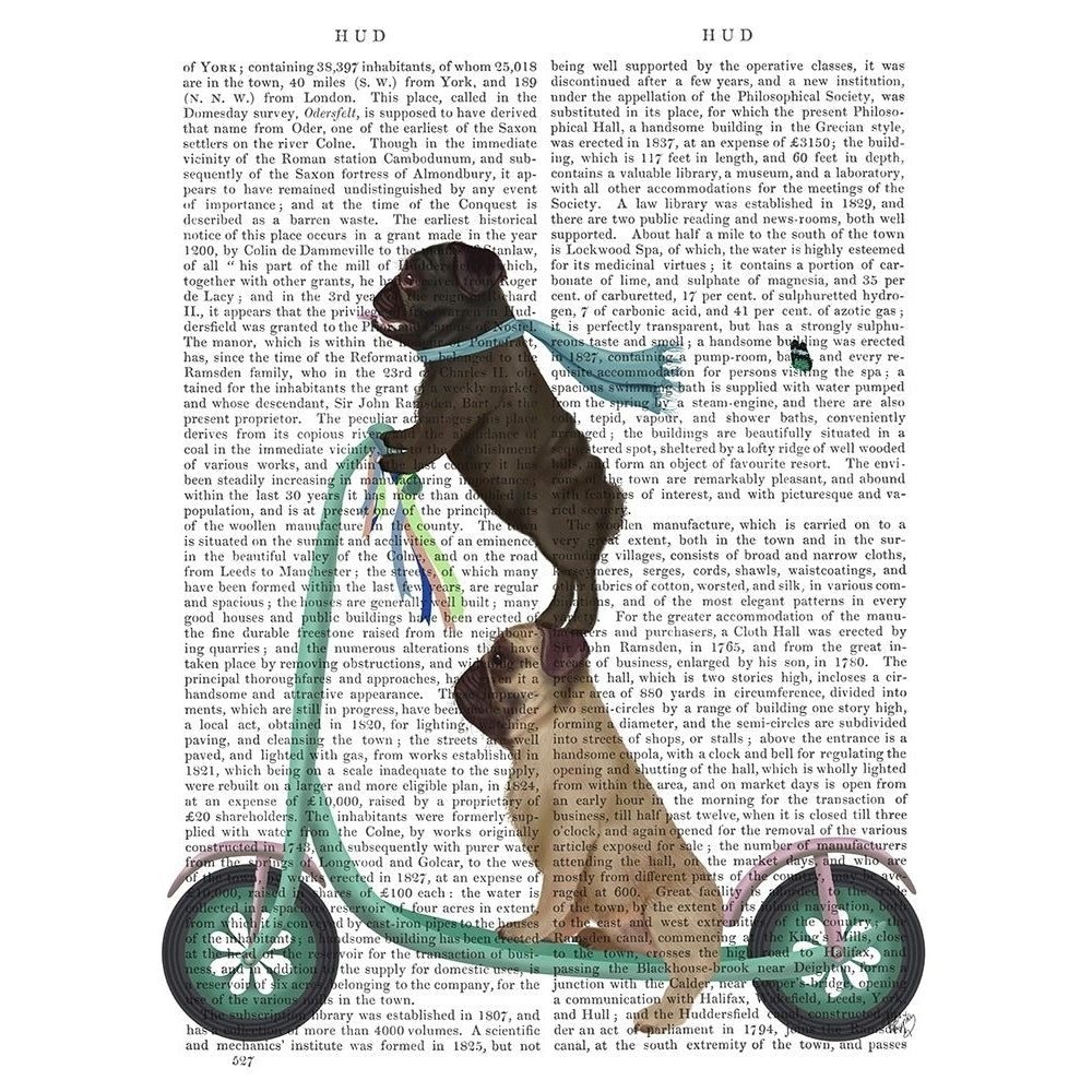 Pug Scooter Poster Print - Funky Fab-VARPDX192868D Image 1